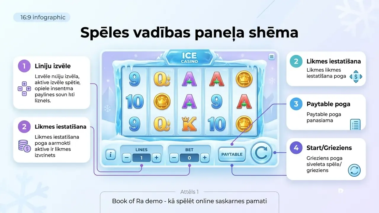Book of Ra demo - kā spēlēt online saskarnes pamati