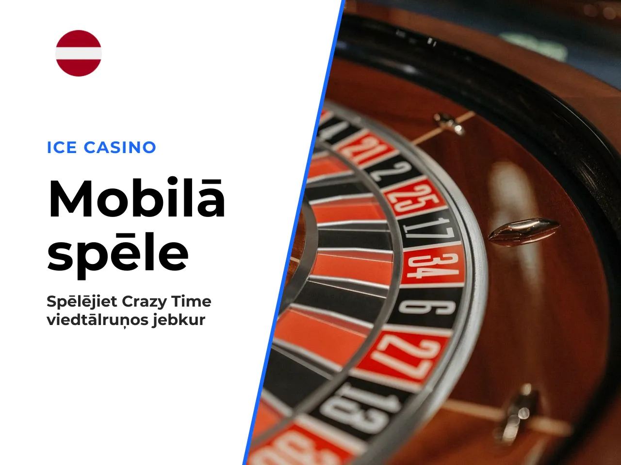 Crazy Time mobilajā ierīcē piekļuve spēlei