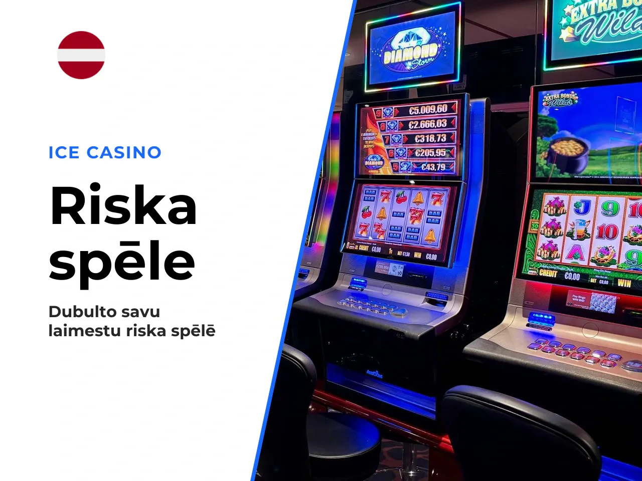 Riska spēle Gamble feature un laimesta