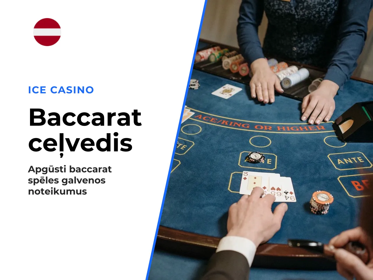 Bonusi, spēļu izvēle un baccarat tables