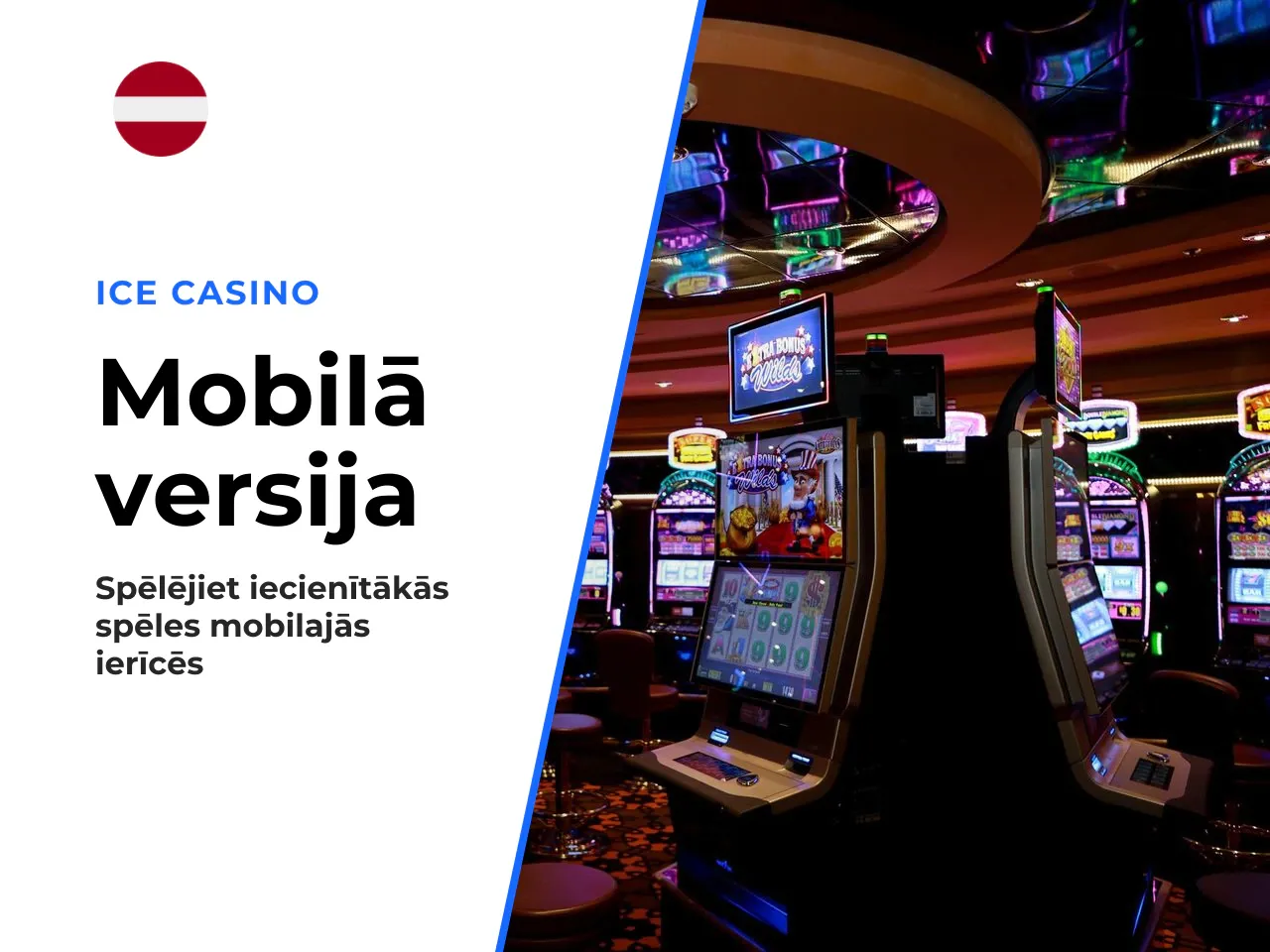 ICE Casino mobile spēle pārlūkā vai
