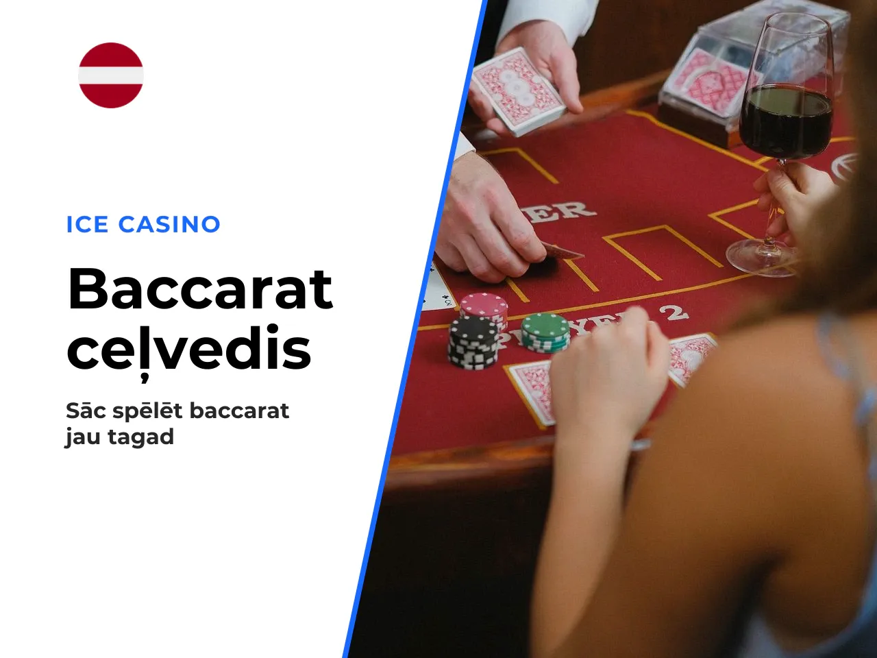 Darbību secība, lai sāktu spēlēt baccarat